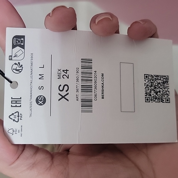 Bershka Size XS Bubblegum Pink Longline Bandeau Top, Side Slits, NEW with Tag - Picture 6 of 14